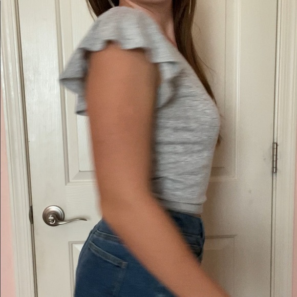 Grey Ruffle Shirt - Picture 3 of 5